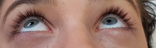 avant la pose de cil 